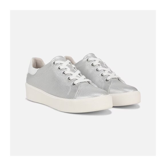 Naturalizer Shoes - Naturalizer Women's Morrison 2.0 Silver Lace Up Sneakers Size 9M